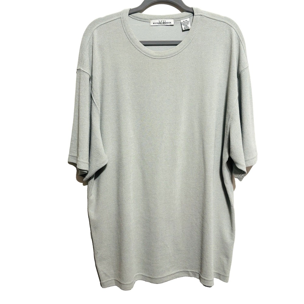 Michael Brandon Spun Cotton Short Sleeve Knit Tee Men's Sz XL Dove Gray